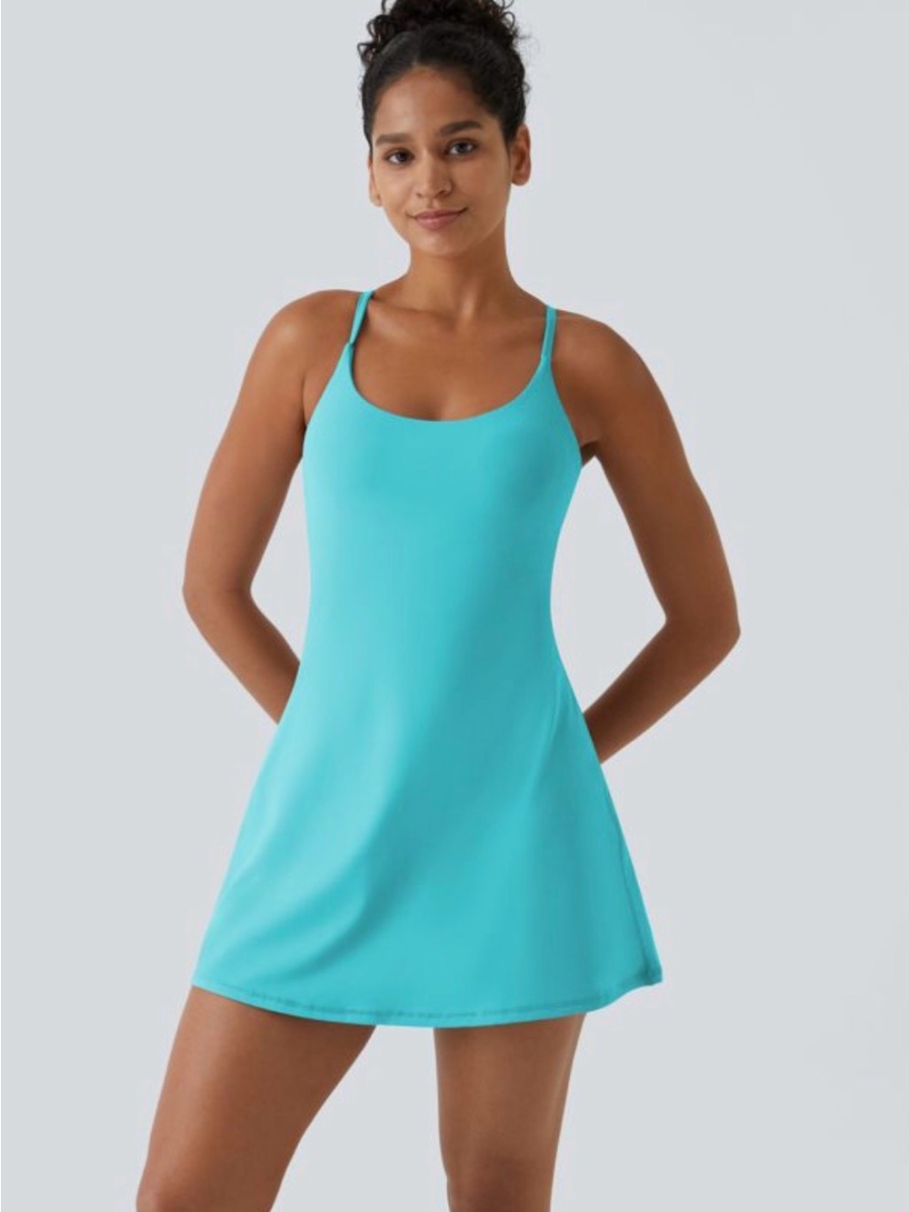 Halara Sz 4 Softly Zero Plush Mini Dress with Shorts New with Tags